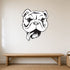 Bulldog silhouette wall decal shown in a pet-friendly entryway
