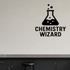 Chemistry Wizard - Funny Chemistry Wall Decal Vinyl Sticker Removable shown as a removable vinyl wall decal in a second room setting