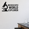 Microscopic World Explorer - Funny Chemistry Wall Decal Vinyl Sticker Removable shown as a removable vinyl wall decal in a category-appropriate room