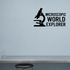 Microscopic World Explorer - Funny Chemistry Wall Decal Vinyl Sticker Removable shown as a removable vinyl wall decal in a second room setting