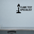 Flame Test Specialist - Funny Chemistry Wall Decal Vinyl Sticker Removable shown as a removable vinyl wall decal in a second room setting