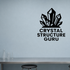 Crystal Structure Guru - Funny Chemistry Wall Decal Vinyl Sticker Removable shown as a removable vinyl wall decal in a second room setting