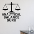 Analytical Balance Guru - Funny Chemistry Wall Decal Vinyl Sticker Removable shown as a removable vinyl wall decal in a category-appropriate room