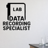 Data Recording Specialist - Funny Chemistry Wall Decal Vinyl Sticker Removable shown as a removable vinyl wall decal in a category-appropriate room