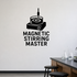 Magnetic Stirring Master - Funny Chemistry Wall Decal Vinyl Sticker Removable shown as a removable vinyl wall decal in a second room setting