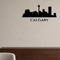 Cityscape Calgary Canada with Text Vinyl Decal Removable Matte Finish Skyline Decore for Indoor Walls shown as a removable vinyl wall decal in a category-appropriate room
