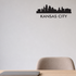 Kansas City with text removable vinyl wall decal shown installed in a second room setting