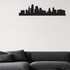 Kansas City skyline removable vinyl wall decal shown installed in a styled room