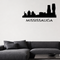 Cityscape Mississauga Canada with Text Vinyl Decal Removable Matte Finish Skyline Decore for Indoor Walls shown as a removable vinyl wall decal in a category-appropriate room