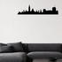 Cityscape Ottawa Canada Vinyl Decal Removable Matte Finish Skyline Decore for Indoor Walls shown as a removable vinyl wall decal in a category-appropriate room