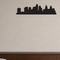 Philadelphia skyline removable vinyl wall decal shown installed in a styled room