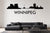 Winnipeg skyline removable vinyl wall decal shown on a modern flat interior wall
