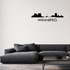 Winnipeg skyline removable vinyl wall decal shown in a second urban room setting