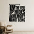 The Veil Hides Memory Not Being - Consciousness Earth School Wall Decal removable vinyl wall decal shown on a smooth interior wall