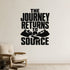 Alternate room view of the The Journey Returns to Source removable vinyl wall decal.