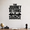 The Journey Returns to Source removable vinyl wall decal shown in a styled room.