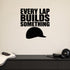 Alternate room view of the Every Lap Builds Something removable vinyl wall decal.