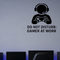 Do Not Disturb: Gamer At Work - Funny Gamer Wall Decal Vinyl Sticker Removable shown as a removable vinyl wall decal in a category-appropriate room