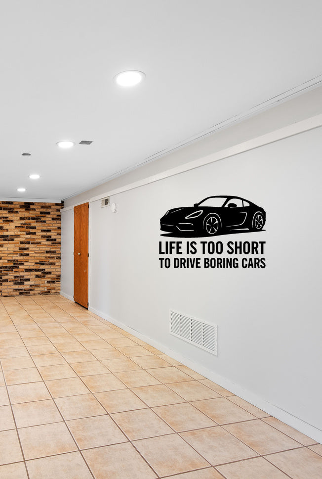 FD-GARAGE-010 removable wall decal shown in a distinct second room setting