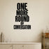 One More Round of Conversation removable vinyl wall decal shown in a styled room.