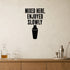 Alternate room view of the Mixed Here, Enjoyed Slowly removable vinyl wall decal.