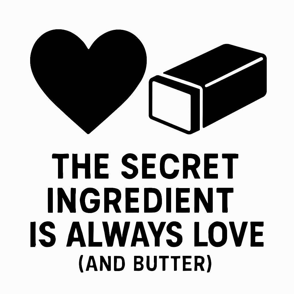 The Secret Ingredient is Always Love (and Butter) - Removable Vinyl Wall Decal Sticker