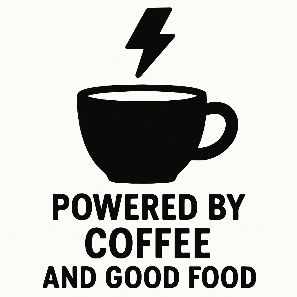 Powered by Coffee and Good Food - Removable Vinyl Wall Decal Sticker
