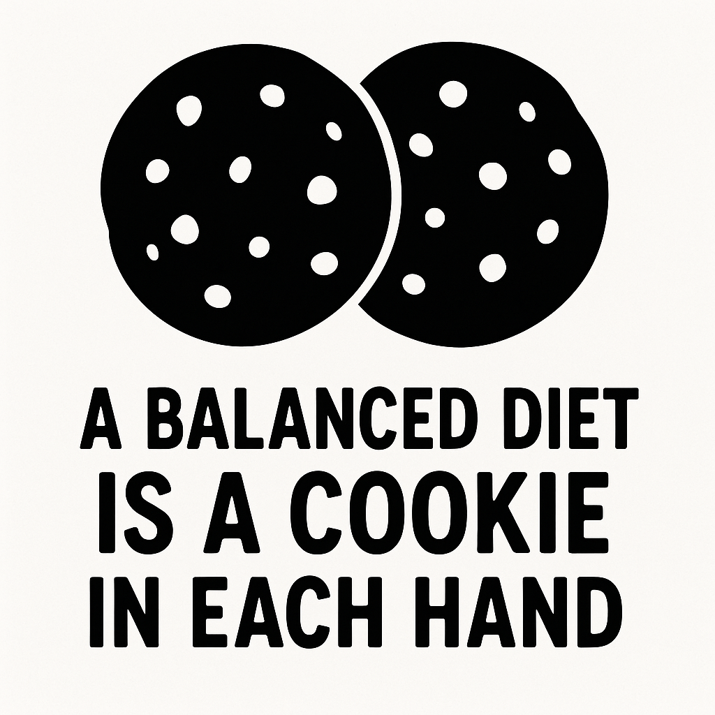 A Balanced Diet is a Cookie in Each Hand - Removable Vinyl Wall Decal Sticker