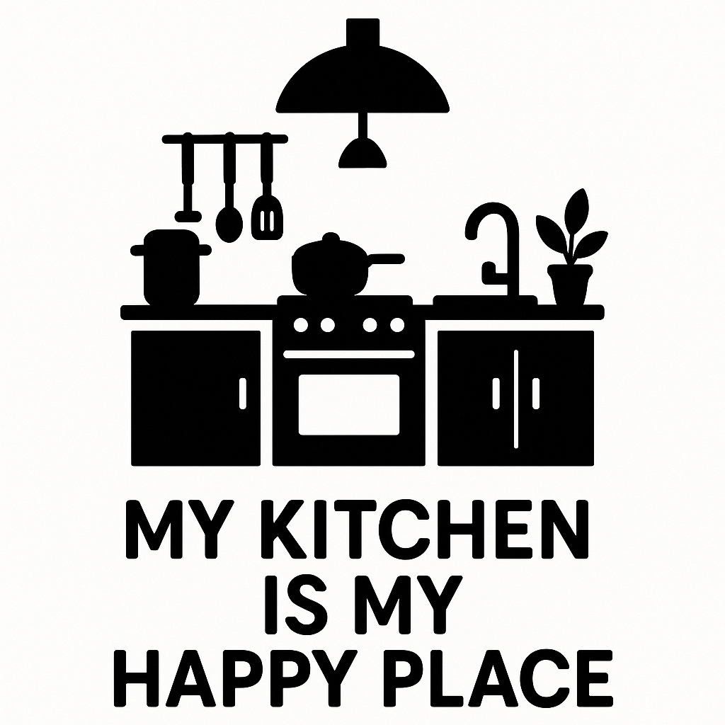 My Kitchen is My Happy Place - Removable Vinyl Wall Decal Sticker