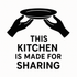This Kitchen is Made for Sharing - Removable Vinyl Wall Decal Sticker