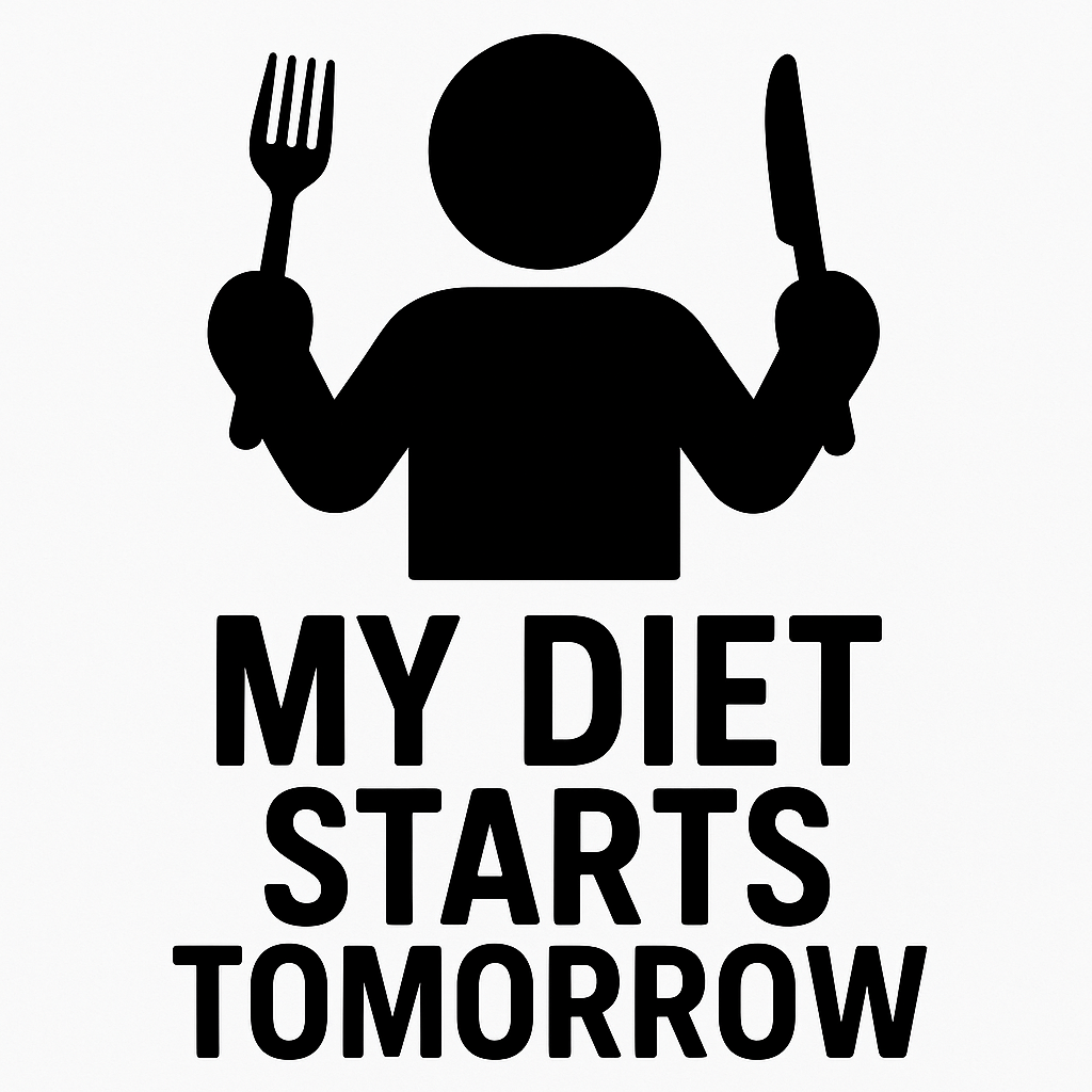 My Diet Starts Tomorrow - Removable Vinyl Wall Decal Sticker