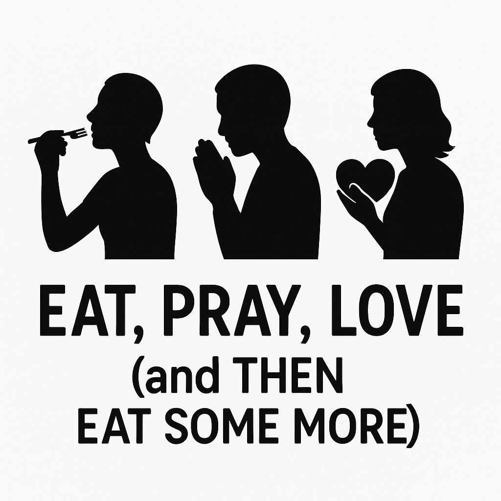 Eat, Pray, Love (and Then Eat Some More) - Removable Vinyl Wall Decal Sticker