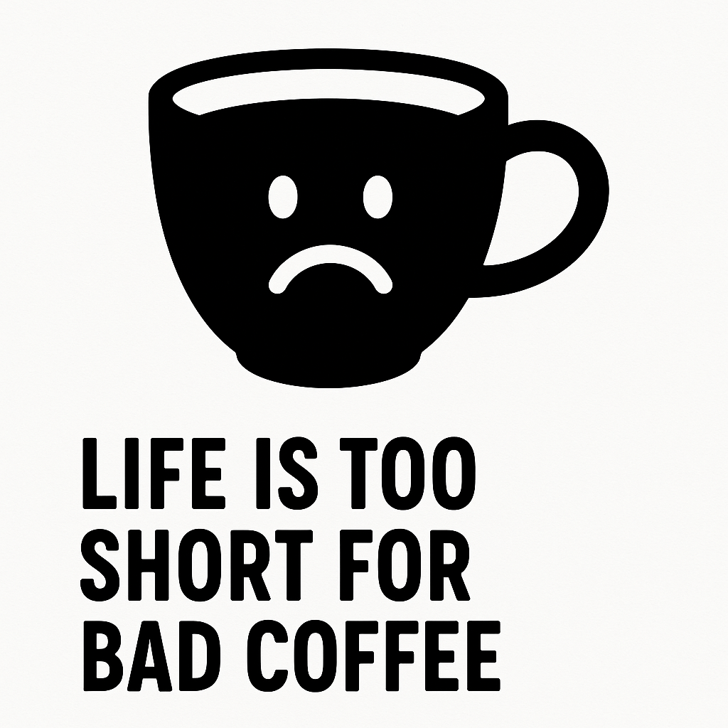 Life is Too Short for Bad Coffee - Removable Vinyl Wall Decal Sticker