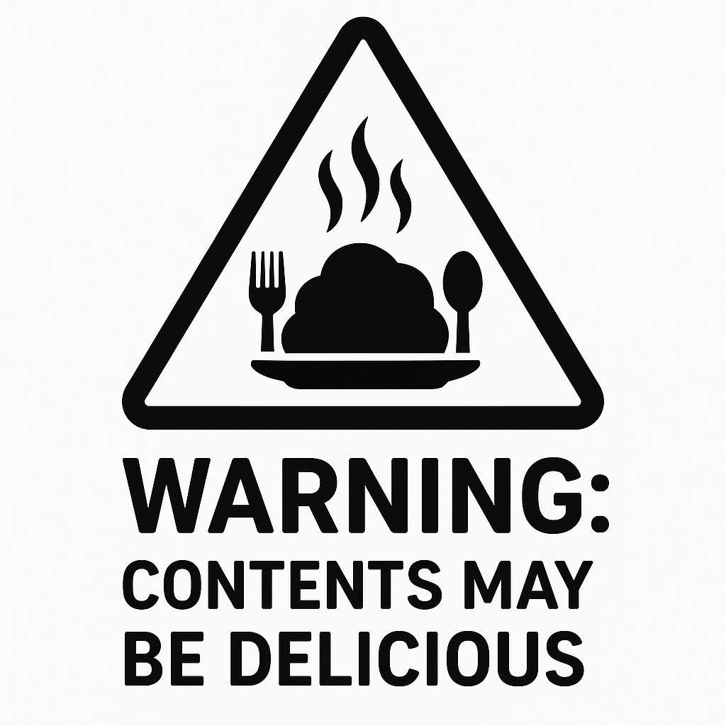 Warning: Contents May Be Delicious - Removable Vinyl Wall Decal Sticker