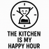 The Kitchen is My Happy Hour - Removable Vinyl Wall Decal Sticker