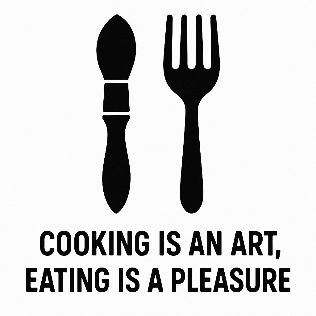 Cooking is an Art, Eating is a Pleasure - Removable Vinyl Wall Decal Sticker