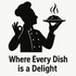 Where Every Dish is a Delight - Removable Vinyl Wall Decal Sticker