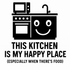 This Kitchen is My Happy Place (Especially When There's Food) - Removable Vinyl Wall Decal Sticker