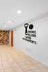 FD-MANCAVE-002 wall decal shown applied with correct perspective on a man cave wall