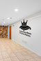 FD-MANCAVE-004 wall decal shown applied with correct perspective on a man cave wall
