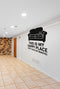 FD-MANCAVE-007 wall decal shown applied with correct perspective on a man cave wall