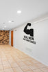 FD-MANCAVE-008 wall decal shown applied with correct perspective on a man cave wall