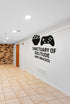 FD-MANCAVE-009 wall decal shown applied with correct perspective on a man cave wall