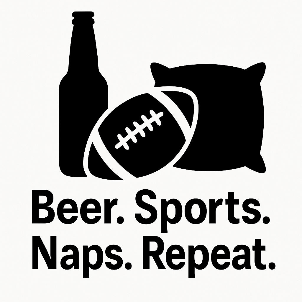 Beer. Sports. Naps. Repeat. - Removable Vinyl Wall Decal Sticker artwork