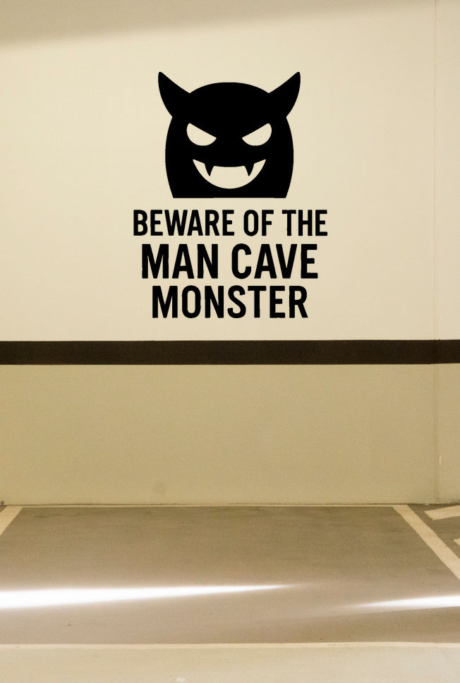 FD-MANCAVE-013 removable wall decal shown in a distinct second room setting