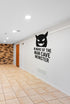 FD-MANCAVE-013 wall decal shown applied with correct perspective on a man cave wall