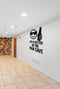 FD-MANCAVE-020 wall decal shown applied with correct perspective on a man cave wall