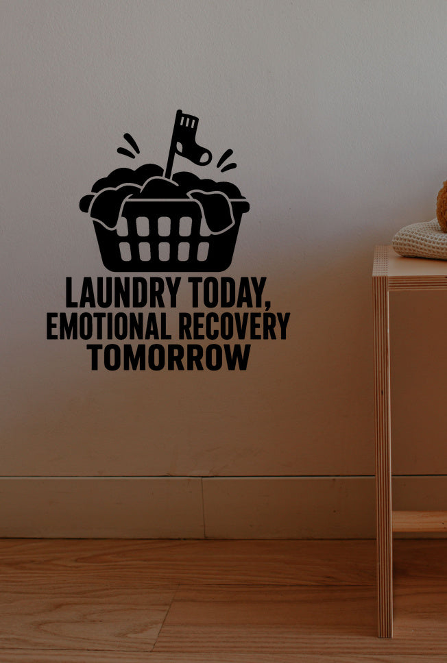 FD-NEW-FUNNY-004 removable wall decal shown in a distinct second room setting