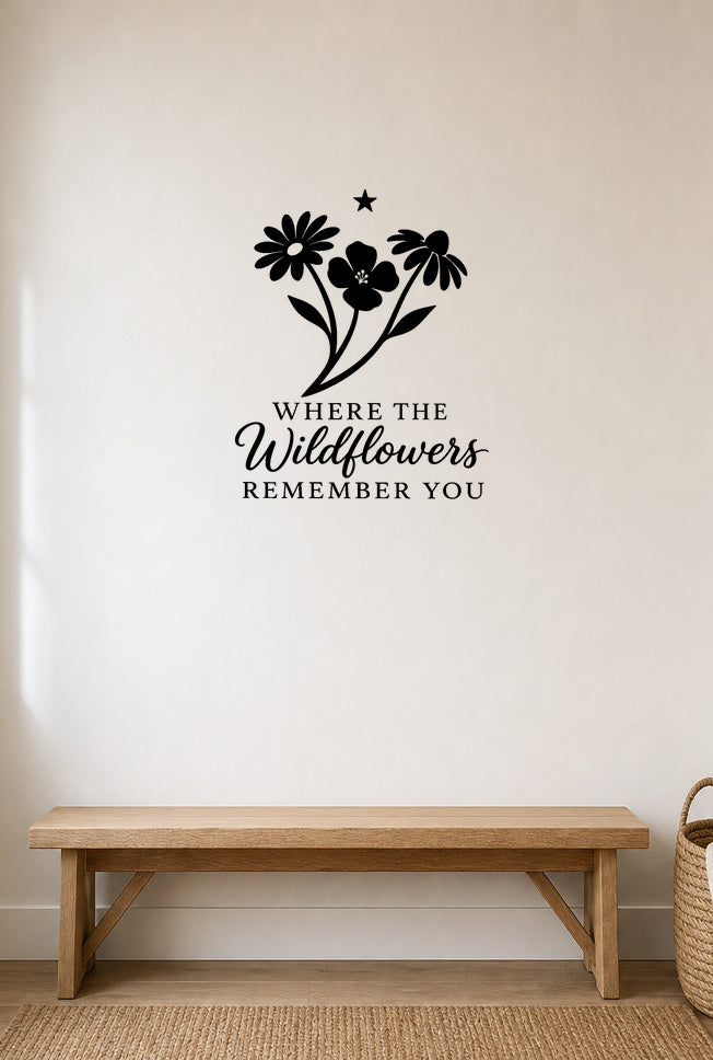 FD-NEW-MEMORIAL-005 removable wall decal shown in a distinct second room setting