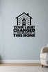 FD-NEW-MEMORIAL-006 removable wall decal shown in a distinct second room setting